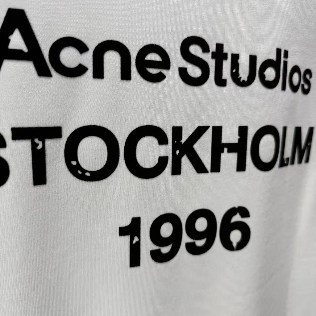 Acne Studios Centered Text‑Logo Crew‑Neck Short‑Sleeve T‑Shirt