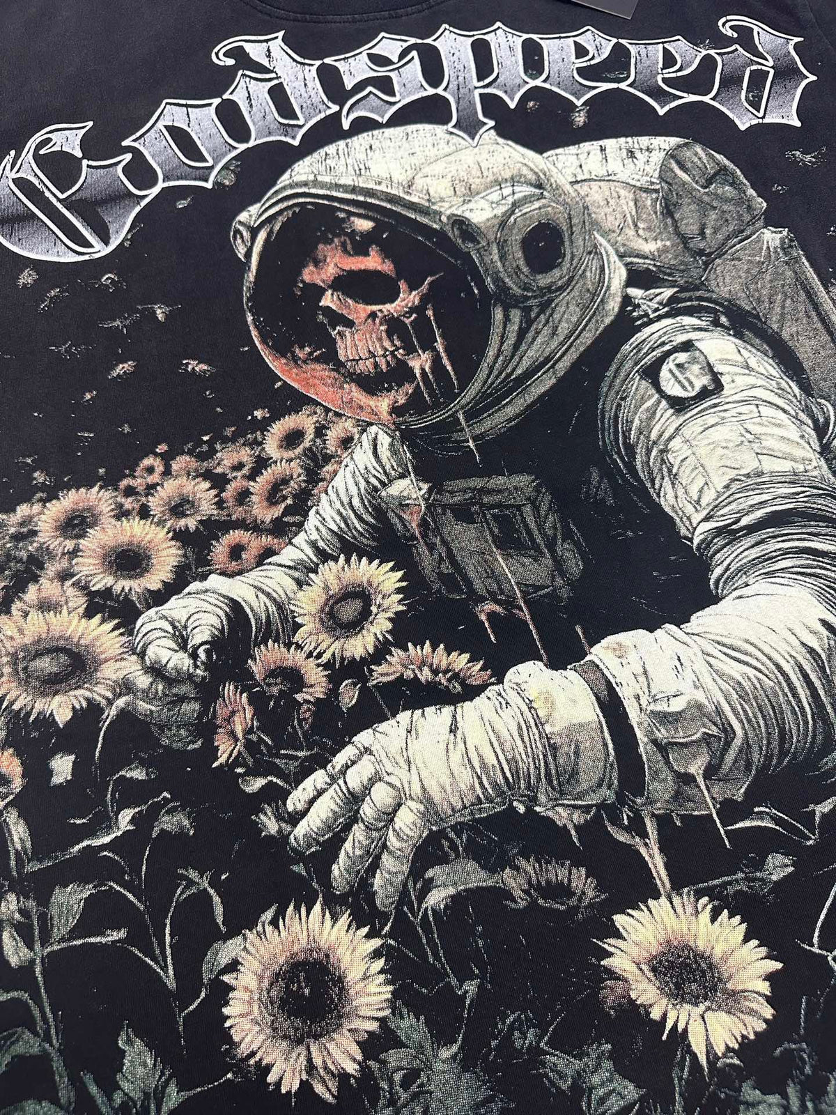 Godspeed Astronaut Sunflower "Make It All In One" Vintage Short‑Sleeve Tee