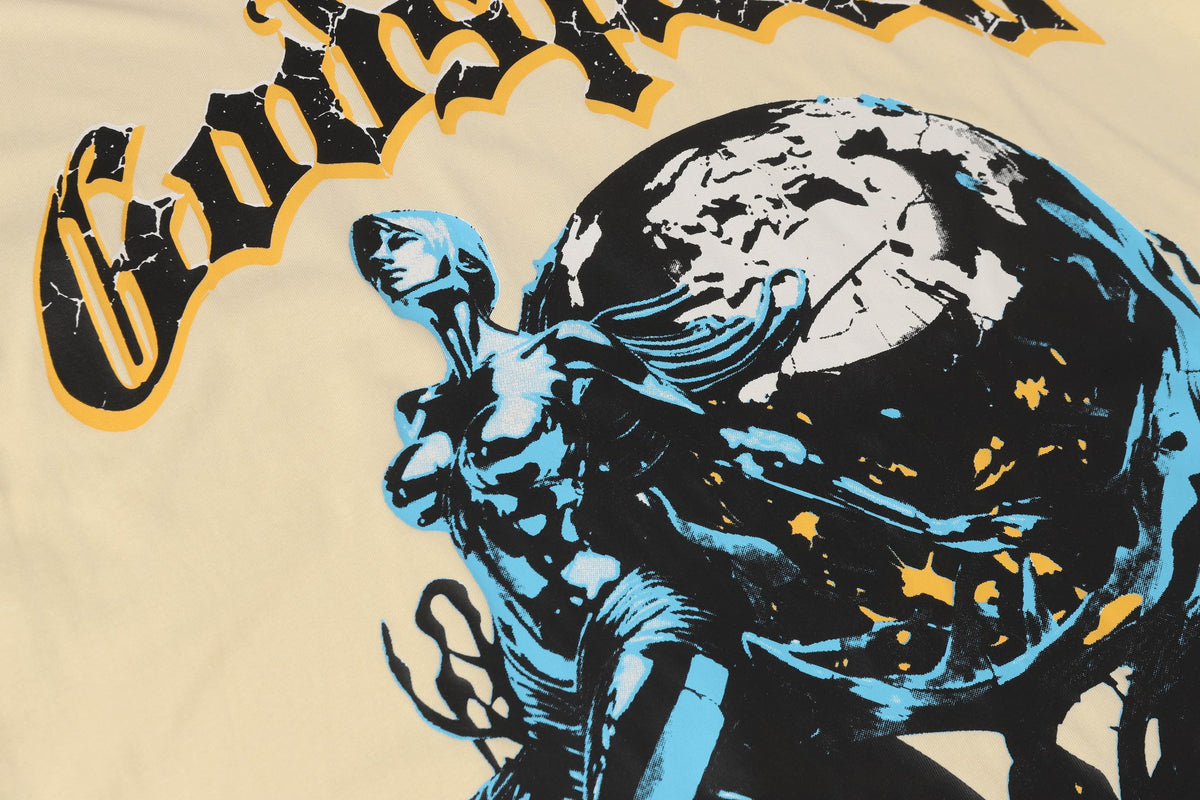 Godspeed Atlas Globe Vintage T‑Shirt Oversized Streetwear Graphic Tee