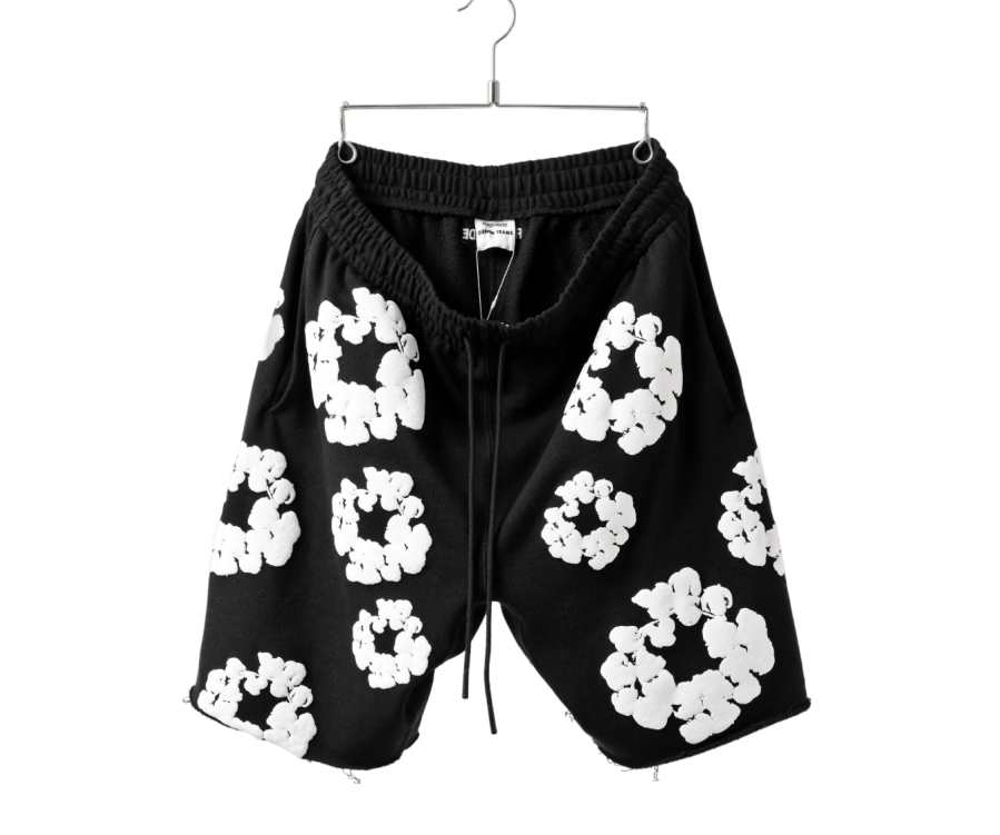 Denim Tears The Cotton Wreath Shorts Black
